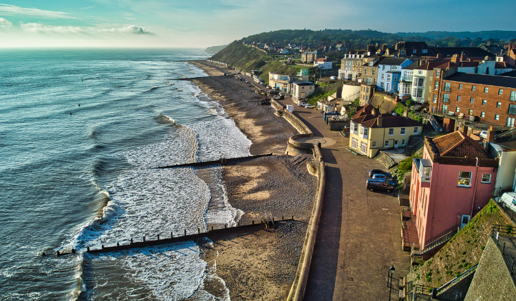 cromer beach and houses
